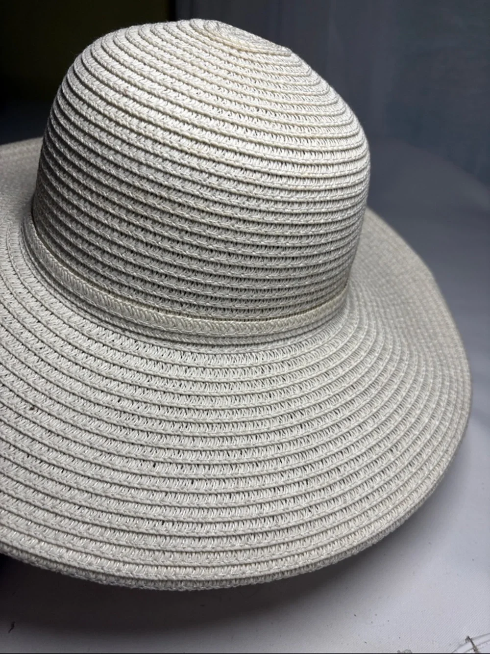 Magid Hats White Paper Wide-Brim Sun Hat Chain Detail One Size